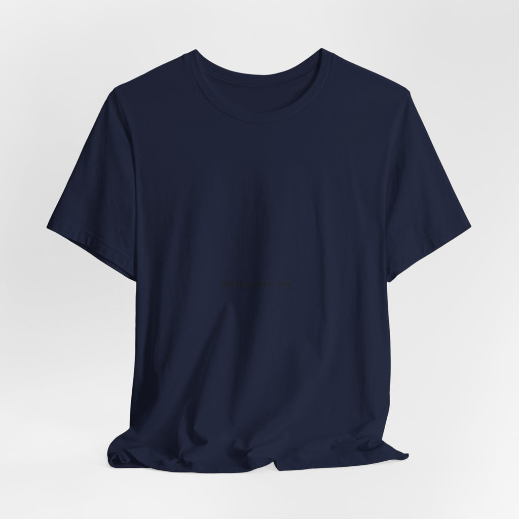 Minimalist 'Print It Your Way' White Tee — Casual Unisex Short Sleeve Shirt