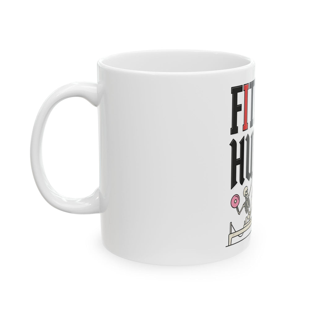Fitness Humor Mug — Funny Skeleton Gym Coffee Cup (11oz & 15oz)