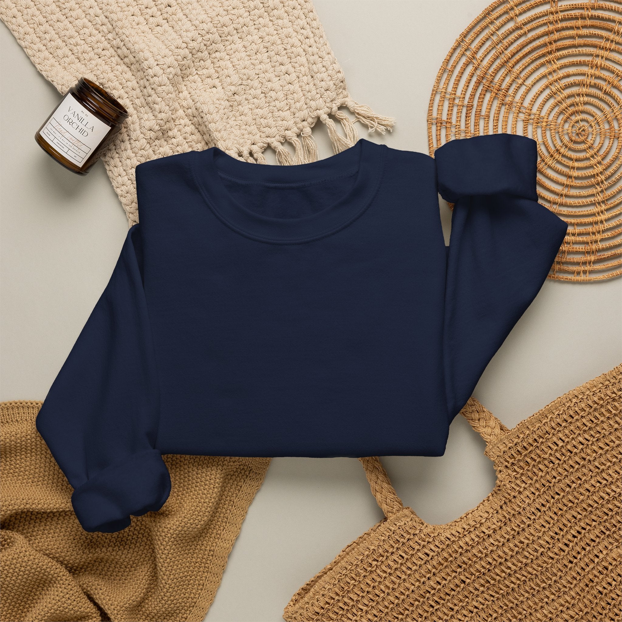 Minimalist Crewneck Sweatshirt - "Print It Your Way" Center Text