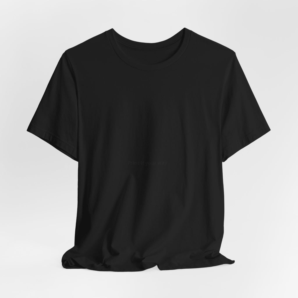 Minimalist 'Print It Your Way' White Tee — Casual Unisex Short Sleeve Shirt