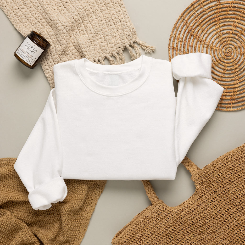 Minimalist Crewneck Sweatshirt - "Print It Your Way" Center Text