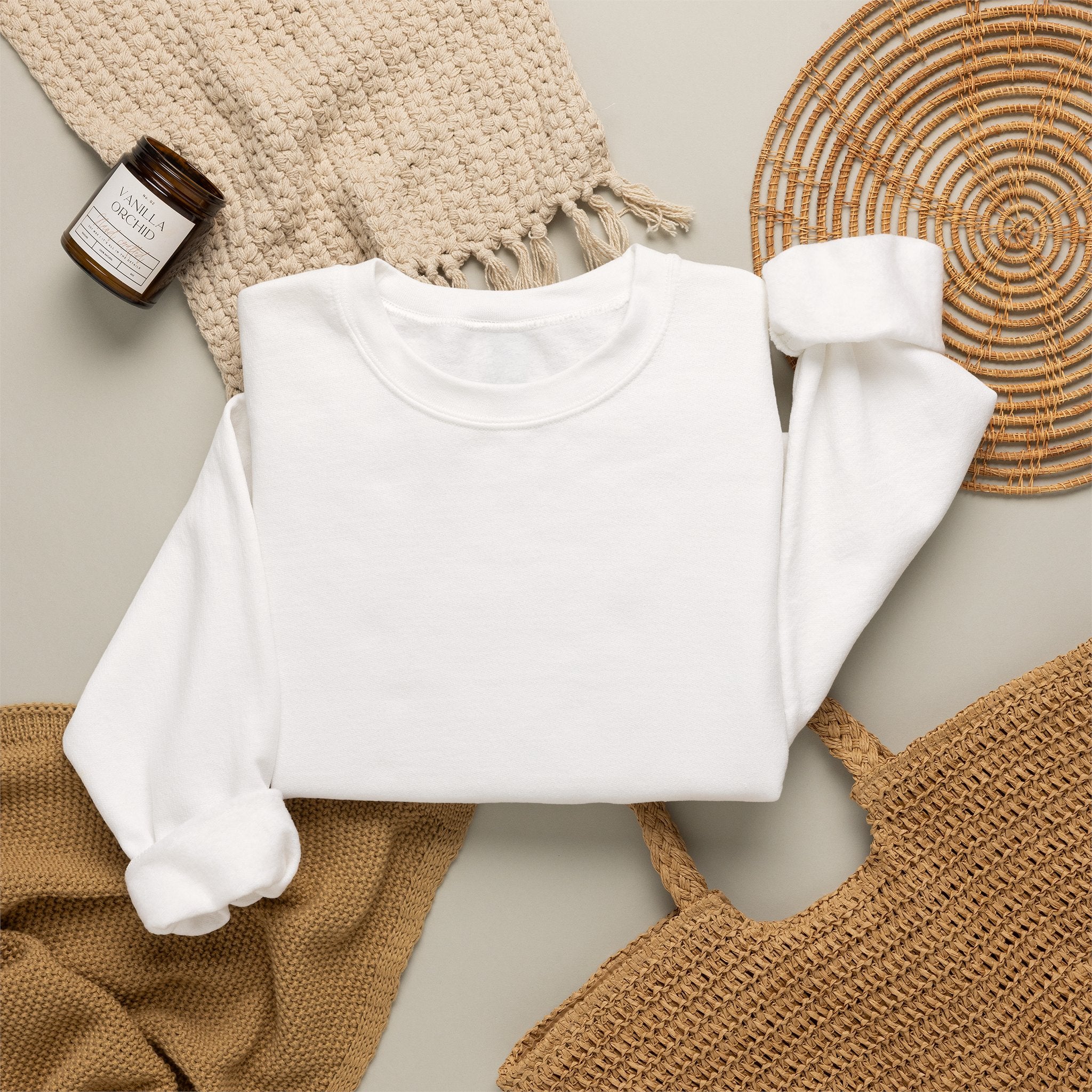 Minimalist Crewneck Sweatshirt - "Print It Your Way" Center Text