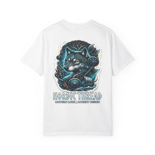 Nordic Thread Fox Graphic T-Shirt — Norse Viking Wolf Design