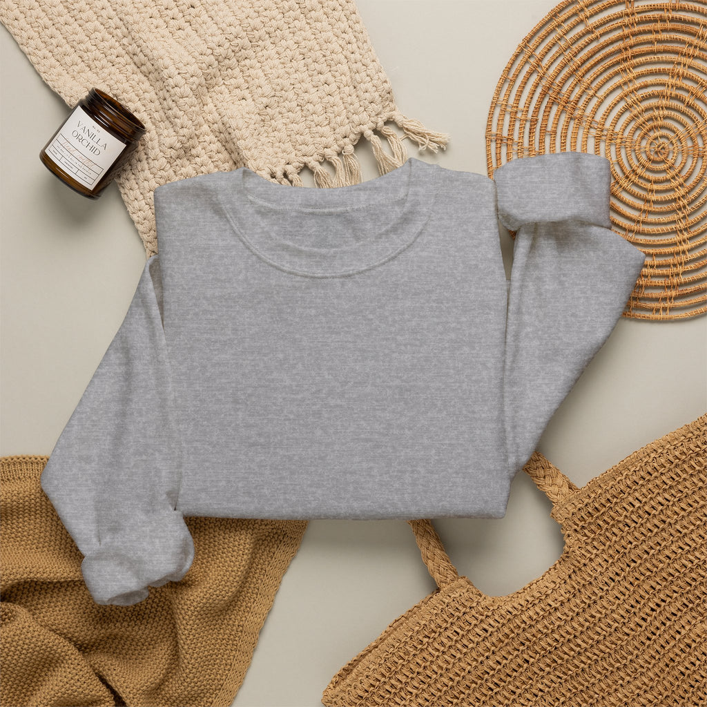 Minimalist Crewneck Sweatshirt - "Print It Your Way" Center Text