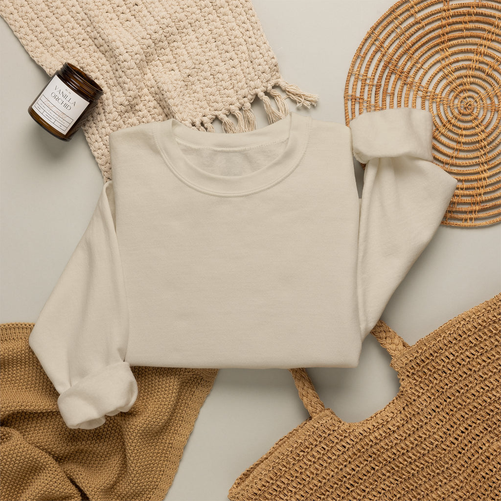 Minimalist Crewneck Sweatshirt - "Print It Your Way" Center Text