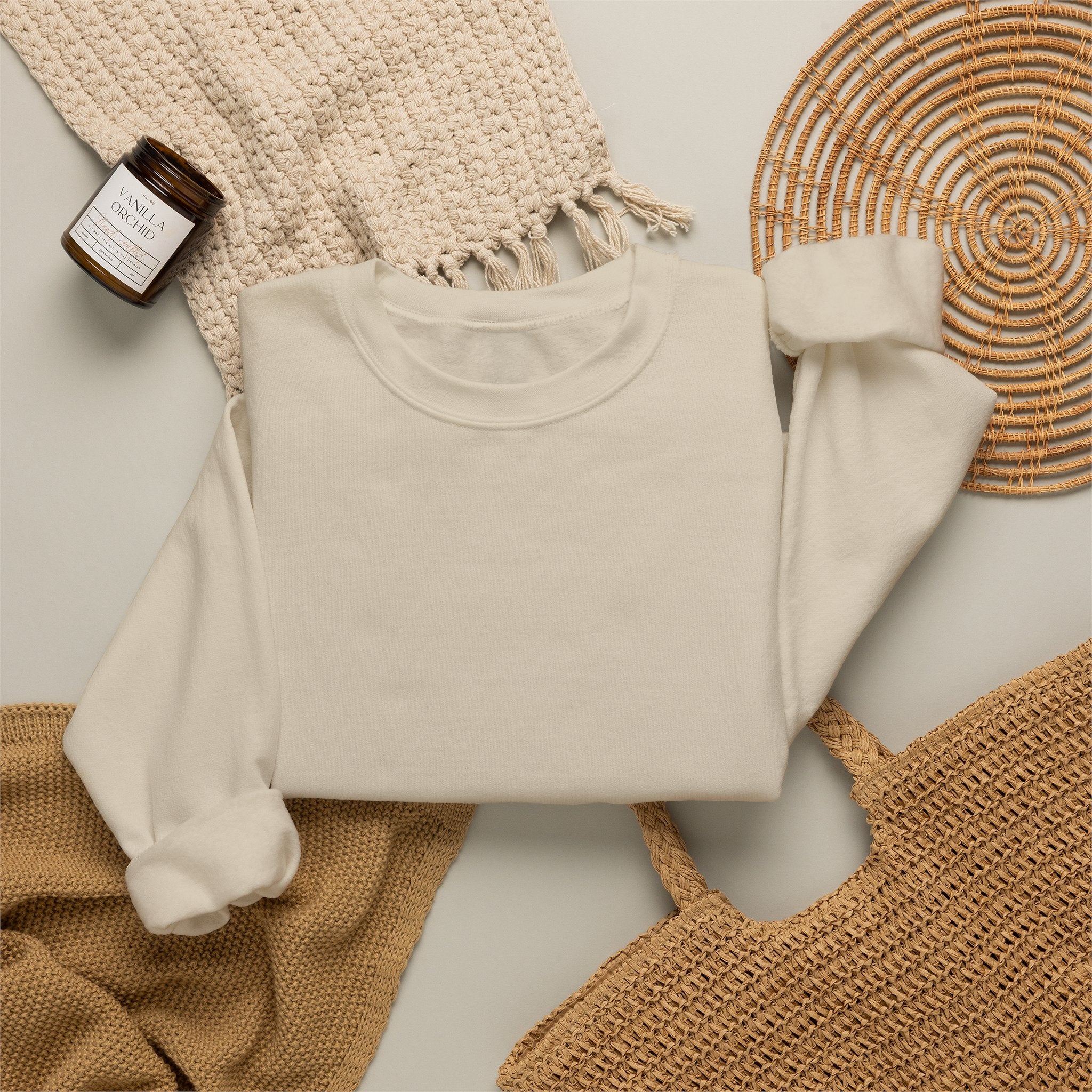 Minimalist Crewneck Sweatshirt - "Print It Your Way" Center Text