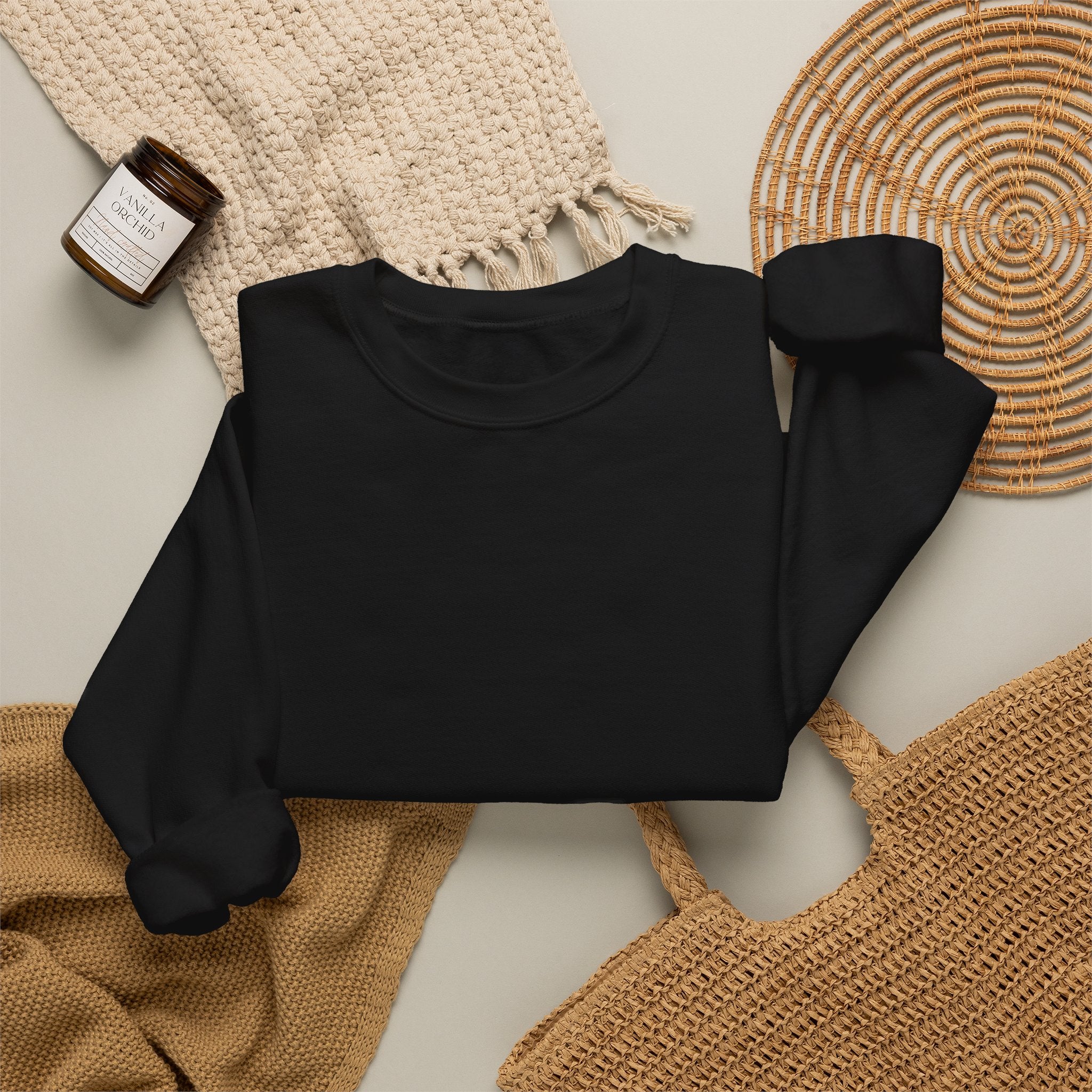 Minimalist Crewneck Sweatshirt - "Print It Your Way" Center Text