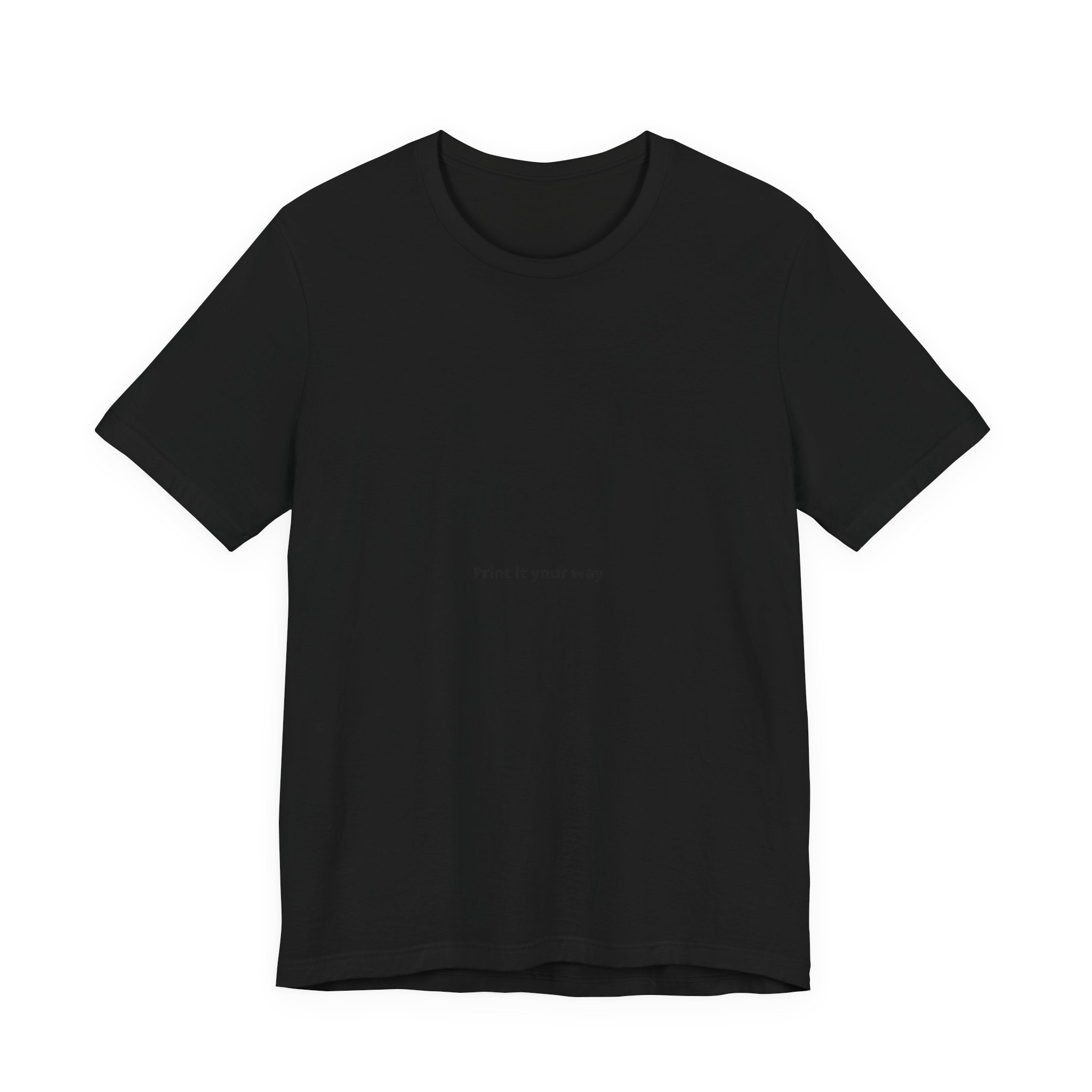 Minimalist 'Print It Your Way' White Tee — Casual Unisex Short Sleeve Shirt