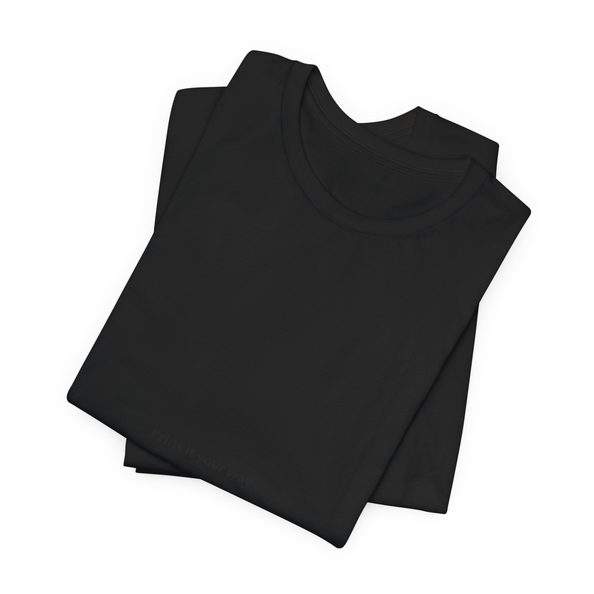 Minimalist 'Print It Your Way' White Tee — Casual Unisex Short Sleeve Shirt