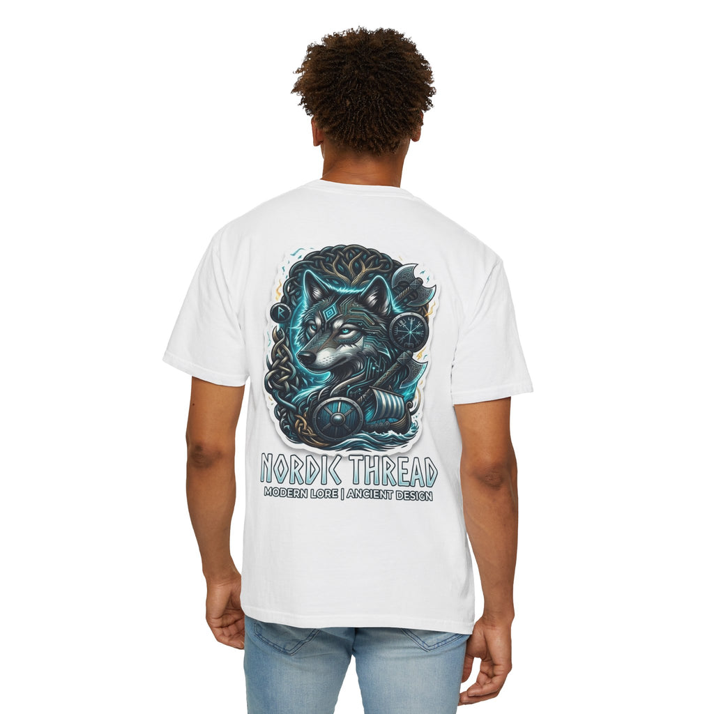 Nordic Thread Fox Graphic T-Shirt — Norse Viking Wolf Design