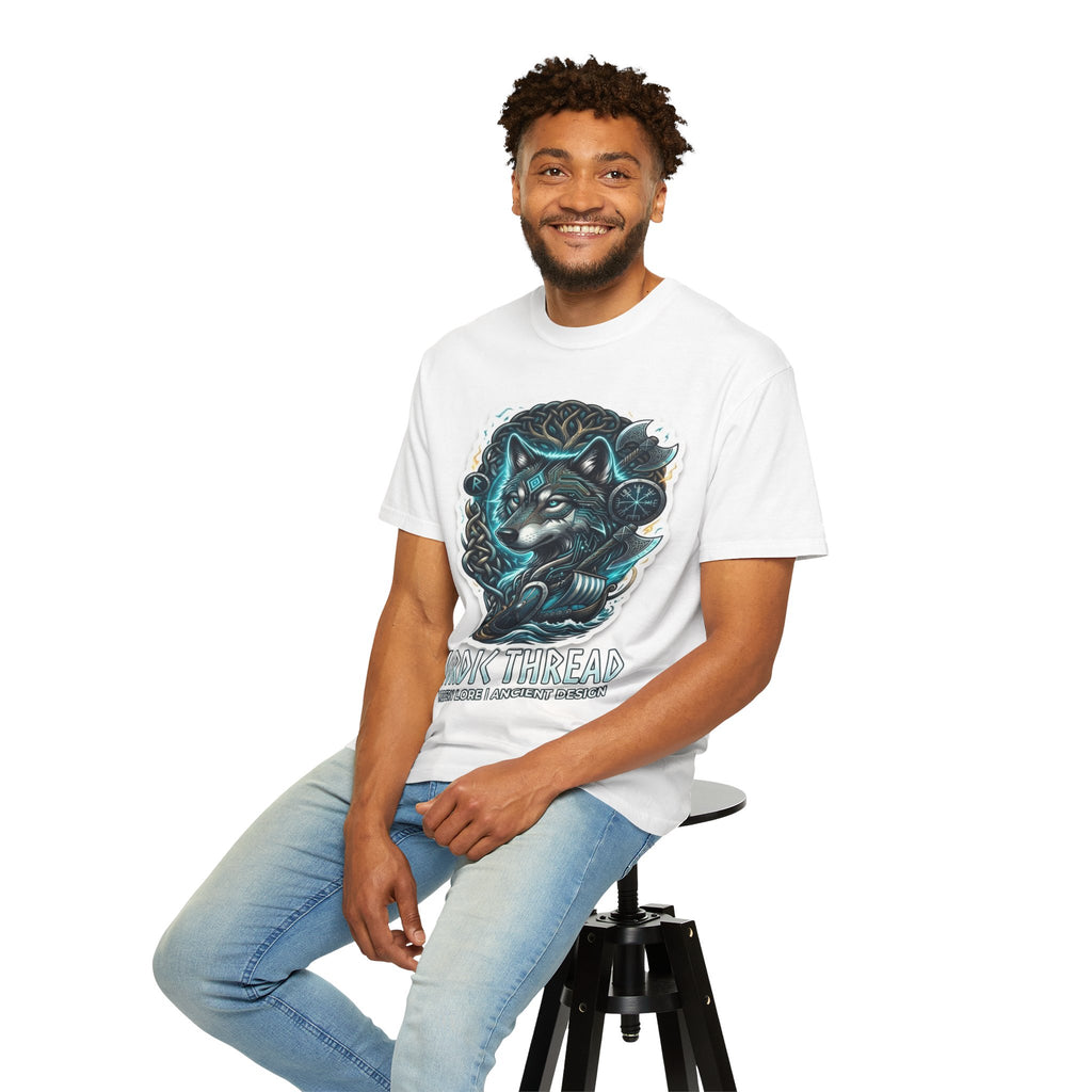 Nordic Thread Fox Graphic T-Shirt — Norse Viking Wolf Design